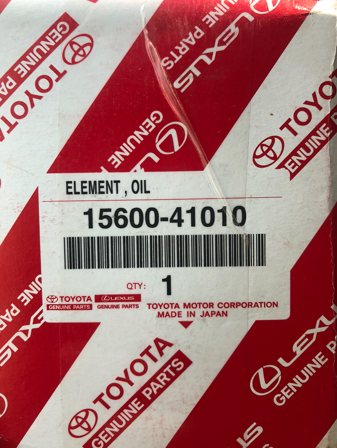 Japenese Made Toyota Oil Filter - 15600-41010, 15601-44011