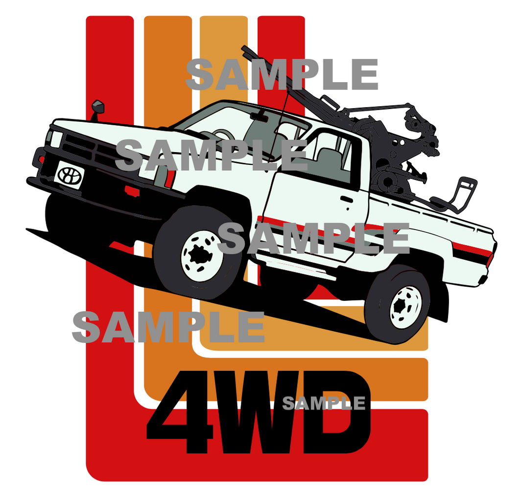 Retro Hilux 4WD Poster